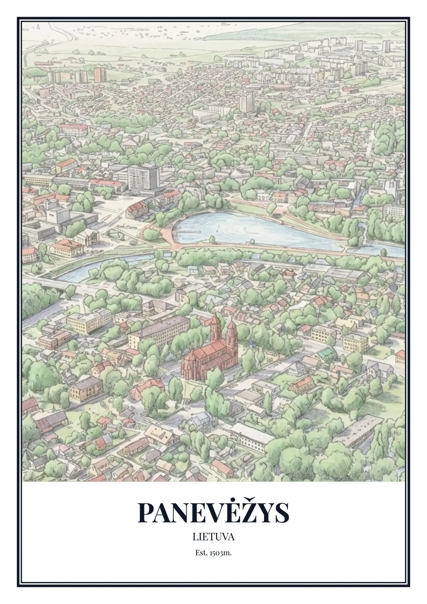 Panevėžys Town Poster