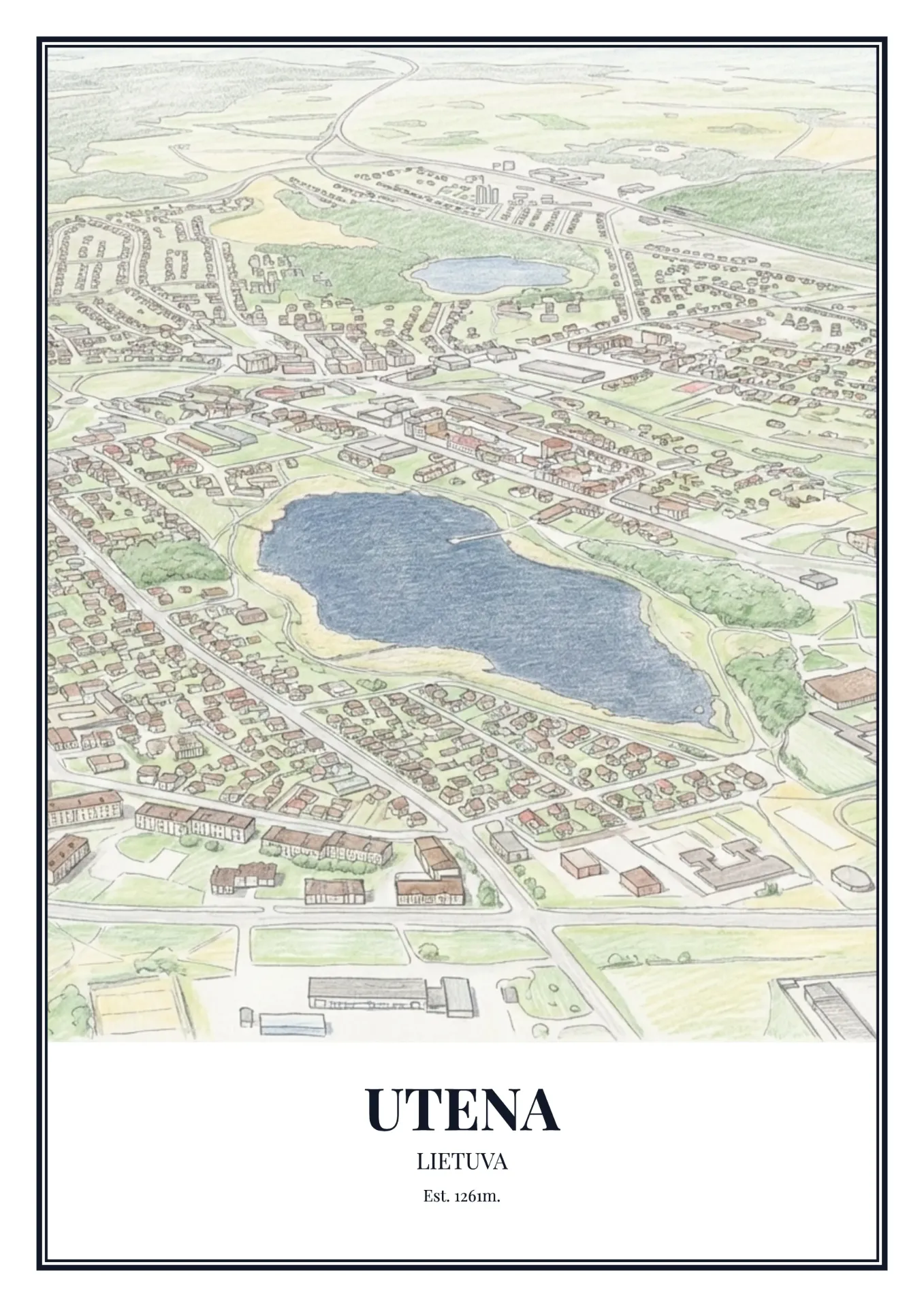 Utena Town Poster (A1, Light)